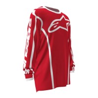 блуза,с,дълъг,ръкав,мъжки,тениски,дамски,тениски,alpinestars,fluid,apex,long,sleeve,jersey,red,(red,white)