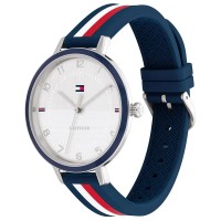 часовник,часовници,tommy,hilfiger,florence,38,mm,watch,silver,blue,white,red,(blue)