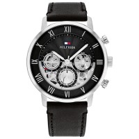часовник,часовници,tommy,hilfiger,legend,44,mm,watch,black,black,leather,(silver)