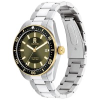 часовник,часовници,tommy,hilfiger,th85,automatic,40,mm,watch,silver,(green)