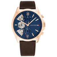 часовник,часовници,tommy,hilfiger,baker,44,mm,watch,brown,rose,gold,mineral,(brown)
