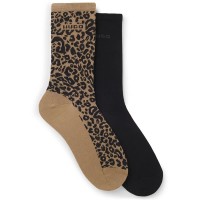 чорапи,дамски,чорапи,hugo,leo,logo,socks,2,pairs,brown,(open,miscellaneous)