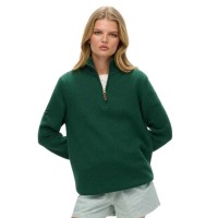 блуза,дамски,пуловери,дамски,плетени,дрехи,superdry,classic,henley,sweater,forest,green,(green)