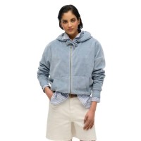 блуза,дамски,блузи,superdry,velour,full,zip,sweatshirt,blue,(tidal,blue)