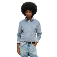 блуза,дамски,блузи,superdry,velour,half,zip,sweatshirt,tidal,blue,(blue)
