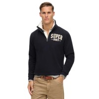 блуза,мъжки,пуловери,superdry,vintage,athletic,half,zip,sweatshirt,eclipse,navy,(black)