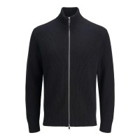 блуза,мъжки,пуловери,jack,&,jones,perfect,plus,size,full,zip,sweater,black