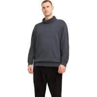 блуза,мъжки,пуловери,jack,&,jones,basic,plus,size,high,neck,sweater,dark,grey,melange,(grey)