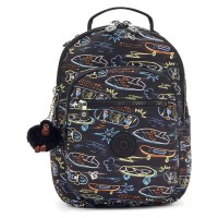 раница,раници,kipling,seoul,s,14l,backpack,neon,skate,(black)