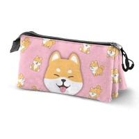 канцеларски,принадлежности,oh,my,pop,shiba,triple,pencil,case,pink