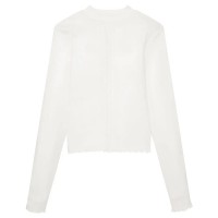 тениска,детски,тениски,tom,tailor,cropped,rib,long,sleeve,t,shirt,whisper,white,(white)