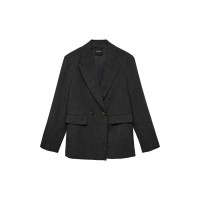 сако,дамски,сака,vero,moda,bestie,loose,blazer,black,(dark,grey,melange)