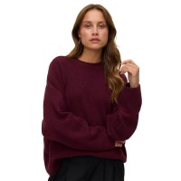 блуза,дамски,пуловери,дамски,плетени,дрехи,vero,moda,boom,sweater,winetasting,melange,(red)