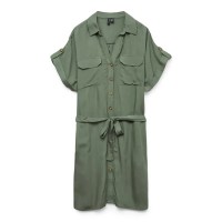 рокля,дамски,поли,и,рокли,vero,moda,bumpy,short,sleeve,short,dress,green,(laurel,wreath)