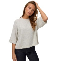 блуза,дамски,пуловери,дамски,плетени,дрехи,vero,moda,lefile,3,4,sweater,grey,(light,grey,melange)