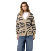 блуза,дамски,пуловери,дамски,плетени,дрехи,noisy,may,flynn,v,neck,sweater,brown,(aluminum,obsidian,zebra)