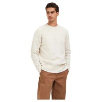 блуза,мъжки,пуловери,selected,rai,sweater,oatmeal,melange,(beige)