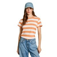 тениска,дамски,тениски,pepe,jeans,jinx,short,sleeve,t,shirt,washed,orange,(orange)