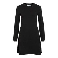 рокля,дамски,поли,и,рокли,vila,comfy,a,line,long,sleeve,dress,black,(black)