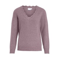 блуза,мъжки,пуловери,дамски,пуловери,vila,nikolina,v,neck,sweater,purple,(toadstool,melange)