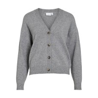 жилетка,дамски,пуловери,дамски,плетени,дрехи,vila,ril,cardigan,medium,grey,melange,(grey)