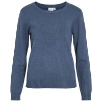 блуза,дамски,пуловери,дамски,плетени,дрехи,vila,ril,sweater,vintage,indigo,dark,melange,(blue)