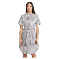 рокля,дамски,поли,и,рокли,g,star,belted,short,sleeve,dress,petrol,raw,lines,(grey)