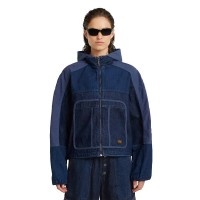 яке,дамски,якета,и,палта,g,star,track,jacket,blue,(faded,indigo,patched)