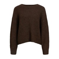 блуза,дамски,пуловери,дамски,плетени,дрехи,object,saggia,lo,sweater,brown,(seal,brown,melange)