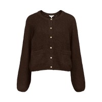 жилетка,дамски,пуловери,дамски,плетени,дрехи,object,saggia,re,cardigan,seal,brown,melange,(brown)