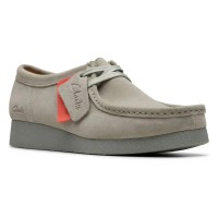 обувки,дамски,обувки,clarks,shoes,wallabee,evosh,shoes,light,green,suede,(beige)