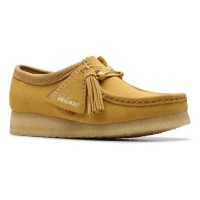 обувки,дамски,обувки,clarks,shoes,wallabee,shoes,brown,(golden,tan,suede)