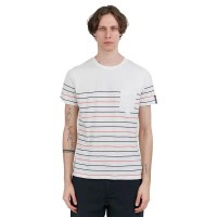 тениска,мъжки,тениски,fundango,jaggy,pocket,short,sleeve,t,shirt,coral,(white)