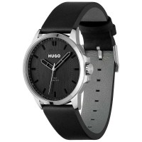 часовник,часовници,hugo,1530188,5,atm,43,mm,watch,silver,(black,leather,black)