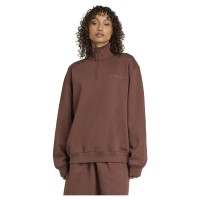 блуза,дамски,блузи,adidas,originals,essentials,linear,oversized,half,zip,sweatshirt,brown,(auburn)