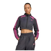 блуза,дамски,блузи,adidas,originals,teamgeist,adicolor,cropped,full,zip,sweatshirt,black,(black,semi,lucid,fuchsia)