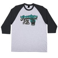 тениска,мъжки,тениски,creature,barfly,3,4,sleeve,t,shirt,sport,grey,black,(grey)