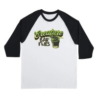тениска,мъжки,тениски,creature,barfly,3,4,sleeve,t,shirt,white,black,(white)