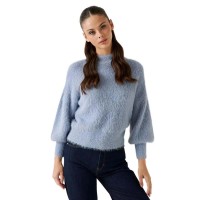 блуза,дамски,пуловери,дамски,плетени,дрехи,guess,keyla,sweater,nimbus,blue,(blue)