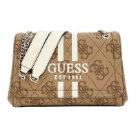 чанта,всички,чанти,guess,noelle,ii,cnvrtble,flap,bag,latte,logo,(brown)