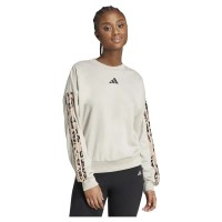 блуза,дамски,блузи,adidas,animal,print,3,stripes,french,terry,sweatshirt,wonder,alumina,multicolor,(beige)