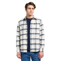 риза,с,дълъг,ръкав,мъжки,ризи,lee,mercantile,long,sleeve,shirt,vintage,ecru,jaspe,plaid,(white)