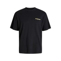 тениска,мъжки,тениски,jack,&,jones,bradley,graphic,short,sleeve,t,shirt,black,yellow,(black)