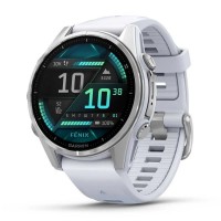 часовници,garmin,smartwatch,fenix,8,amoled,43,mm,white,(silver)
