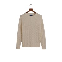 блуза,мъжки,пуловери,дамски,пуловери,hackett,cotton,cable,sweater,beige,(malt,beige)