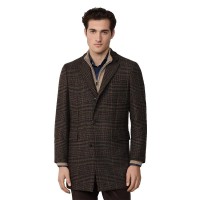 палто,мъжки,якета,hackett,country,check,coat,brown