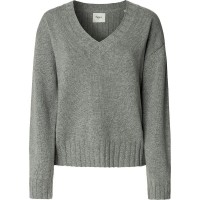 блуза,дамски,пуловери,дамски,плетени,дрехи,pepe,jeans,cherice,v,neck,sweater,grey,(marl,grey)