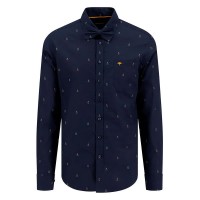 риза,с,дълъг,ръкав,мъжки,ризи,fynch,hatton,christmas,button,down,long,sleeve,shirt,navy,(blue)