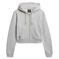 блуза,дамски,блузи,superdry,essential,logo,cropped,full,zip,sweatshirt,glacier,grey,marl,(grey)