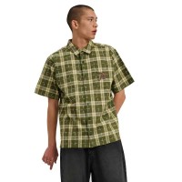 карирана,риза,дамски,ризи,мъжки,ризи,santa,cruz,braun,great,outdoors,short,sleeve,shirt,green,(iguana,check)